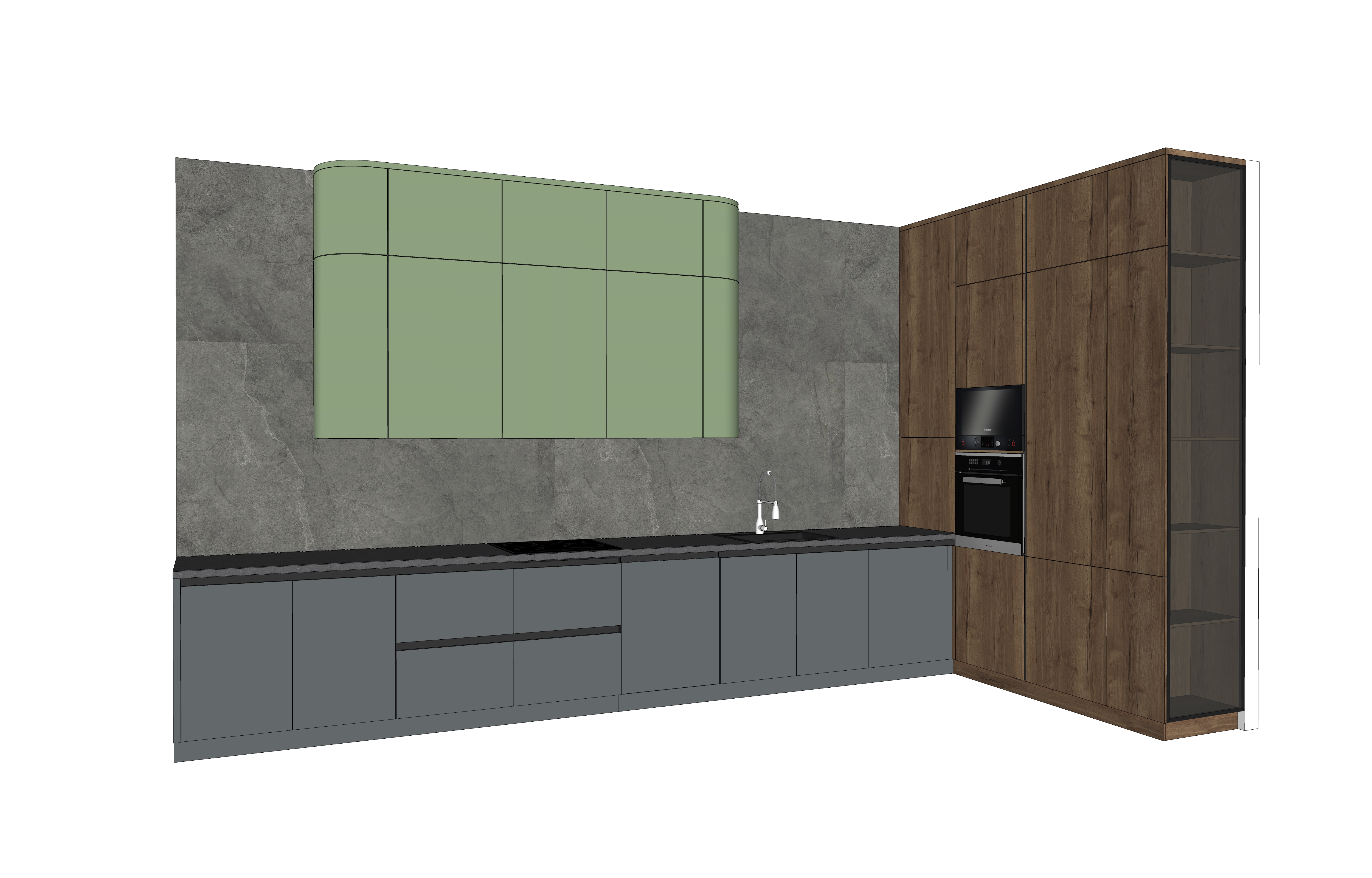 Современная кухня Гола профиль